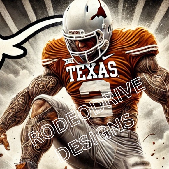 TEXAS LONGHORNS FOOTBALL MASCOT 11X17 POSTER TEXAS STAMPEDE BAD ASS - Picture 2 of 2